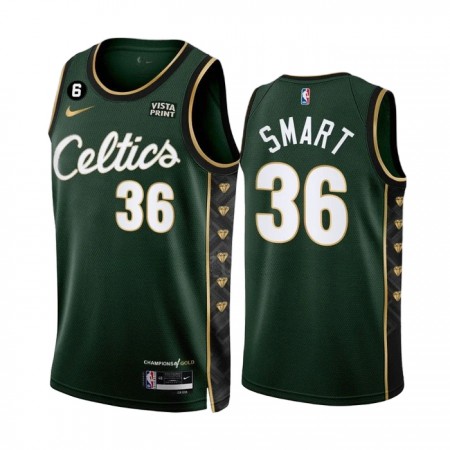 Boston Celtics Marcus Smart 36 Nike 2022-23 City Edition Vihreä Miesten Pelipaidat Swingman